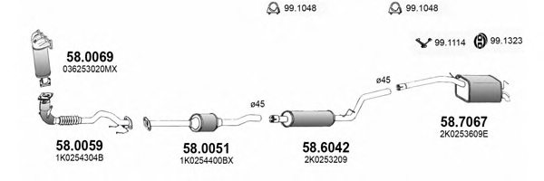 ASSO ART3765 Exhaust System